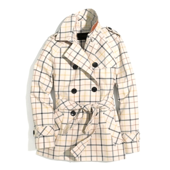 NWT Coach Tattersall Multicolor Plaid Trench Coat - Picture 1 of 6